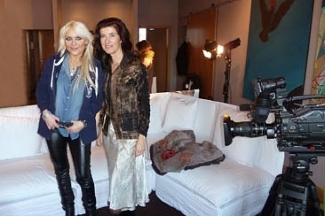 Doro Pesch und Ursula Demarmels bei Dreharbeiten für RTL (c) Ursula Demarmels